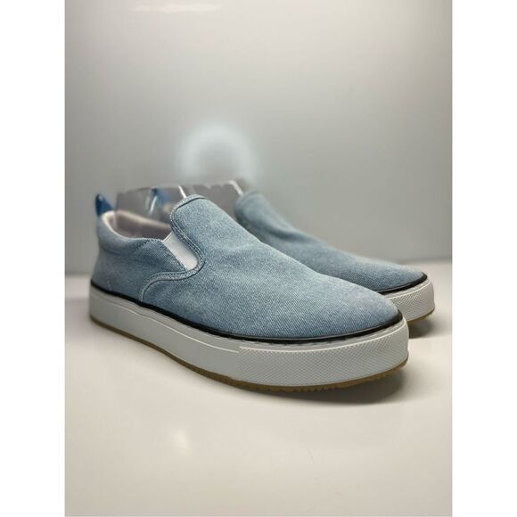 Marc Fisher Cassee Slip  On Denim Women Sneaker Size 10M (C6) - Picture 1 of 11